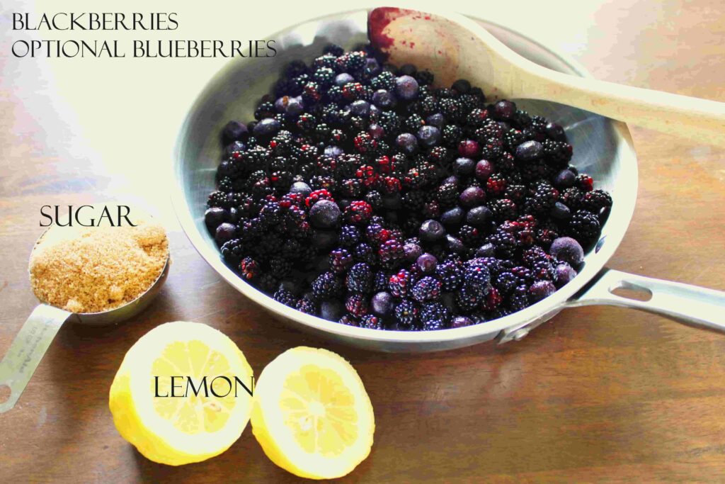 homemade blackberry jam ingredients
