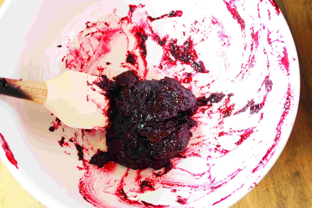 homemade seedless blackberry jam in bowl