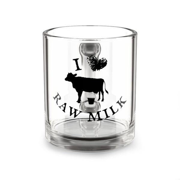 I Love Raw Milk Glass Mug - Image 2